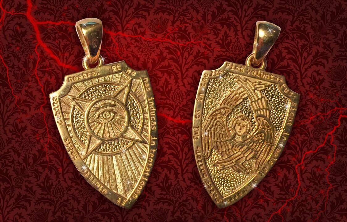 Amuleto de escudo para riqueza e sorte